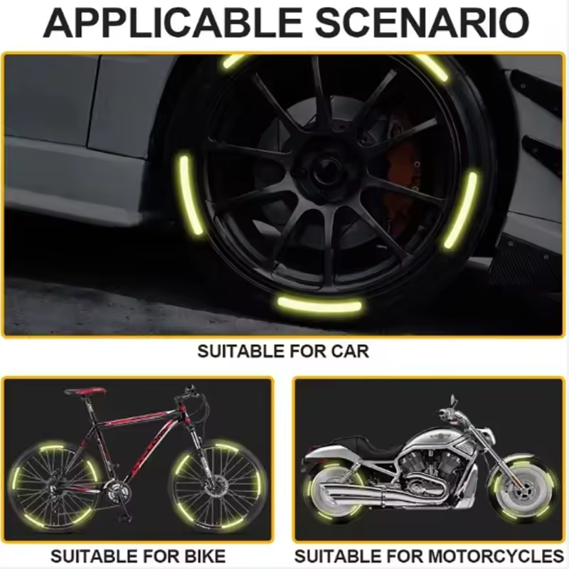 FlashRim™ – 40PCS Color Glow Reflective Strips