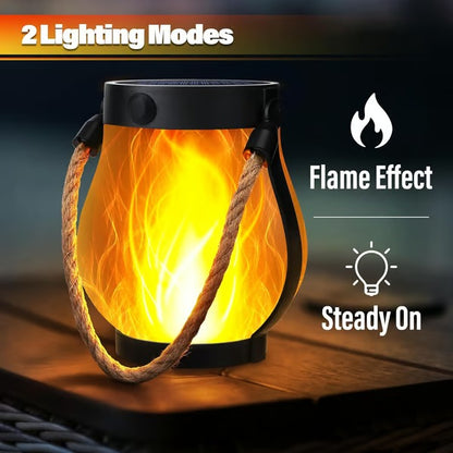 Flickering Flame Solar Lantern Light