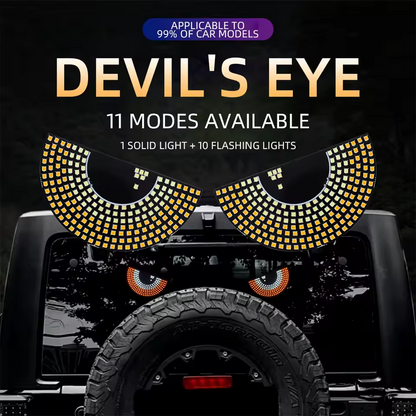 Car LED Devil's Eyes Front Rear Window Expression Light