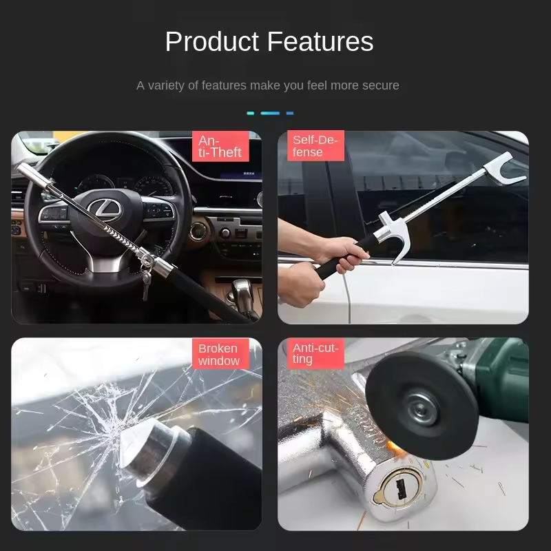 Premium Steering Wheel Anti-Theft Lock