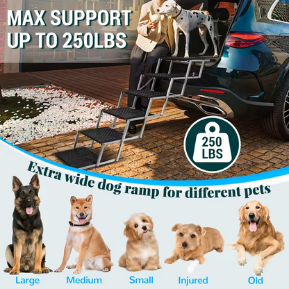 Adjustable Foldable Dog Stairs Set