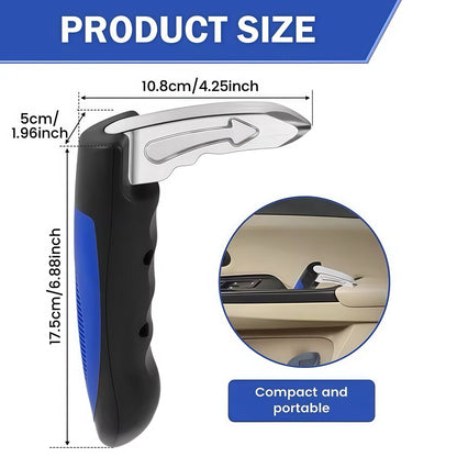 Car window breaker with dimensions and compact design feature