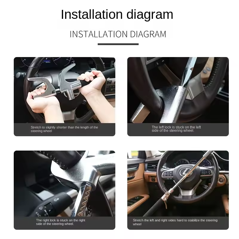 Premium Steering Wheel Anti-Theft Lock