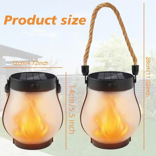 Flickering Flame Solar Lantern Light
