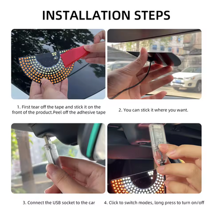 Car LED Devil's Eyes Front Rear Window Expression Light