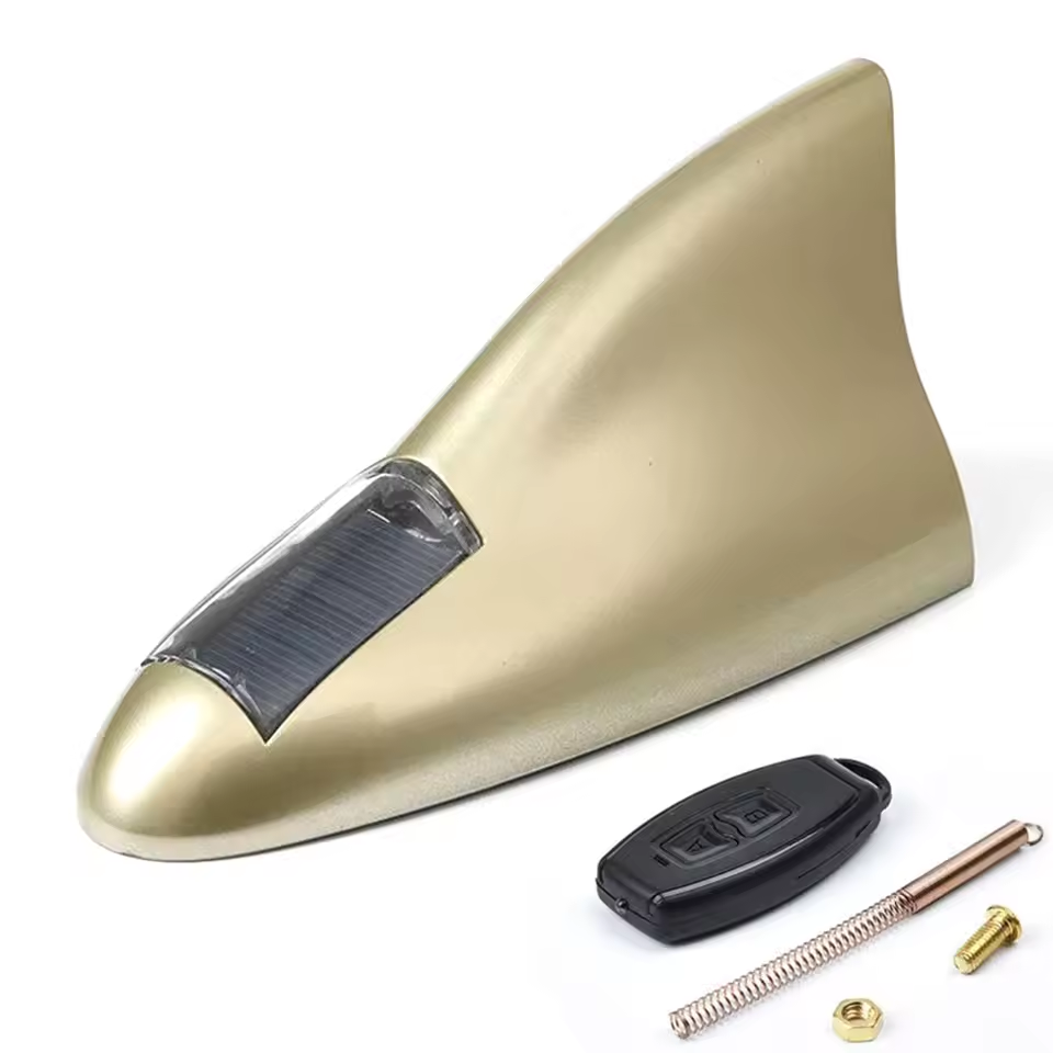 Solar Power LED Shark Fin Car Roof Antenna