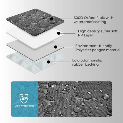 Waterproof Dog Car Seat Cover with Hard Bottom