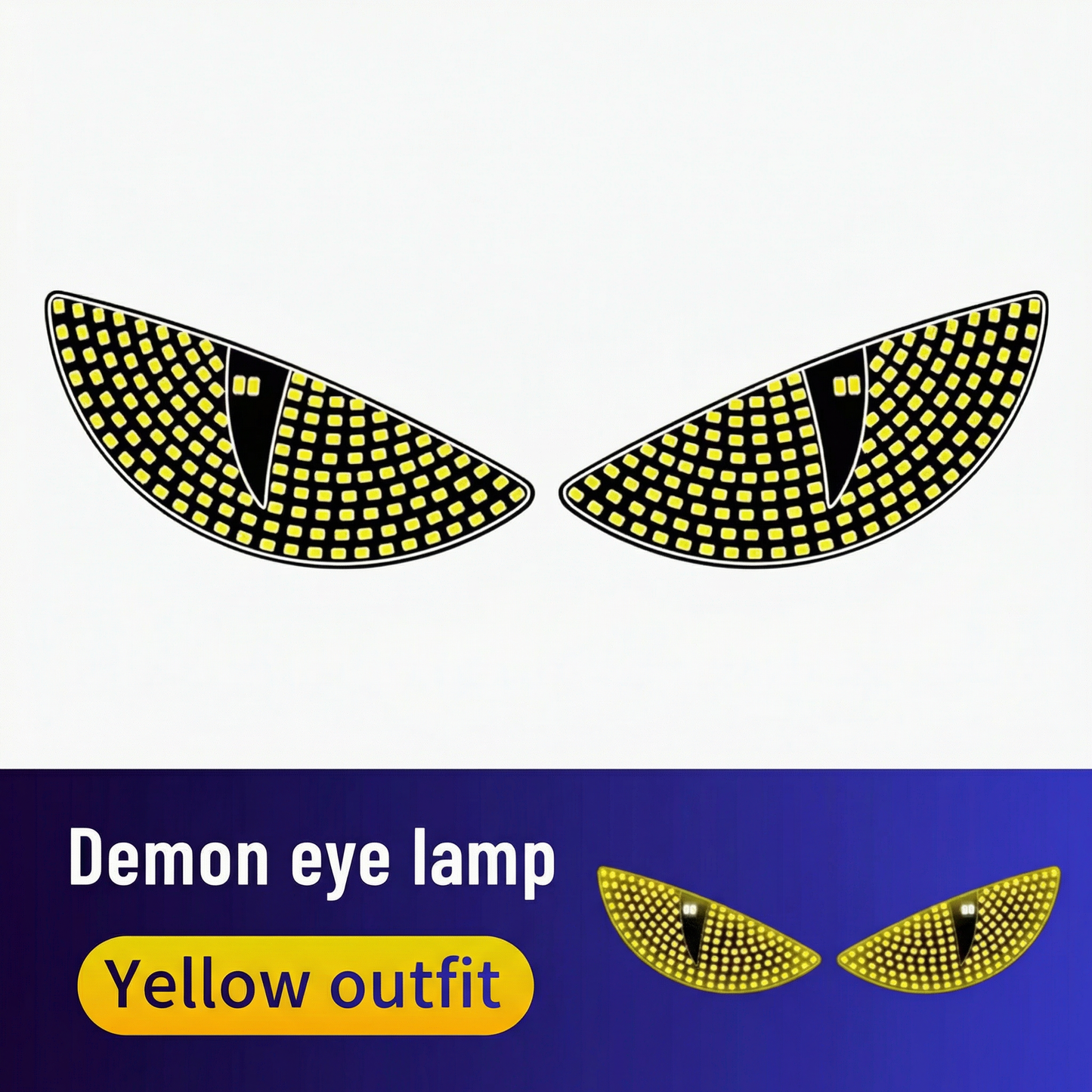 Car LED Devil's Eyes Front Rear Window Expression Light