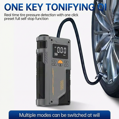 Multi-function tire inflator and jump starter