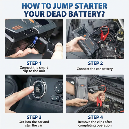 Multi-function tire inflator and jump starter