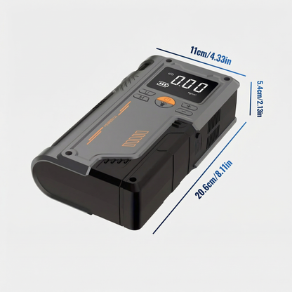 Multi-function tire inflator and jump starter
