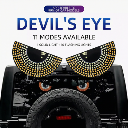 Car LED Devil's Eyes Front Rear Window Expression Light