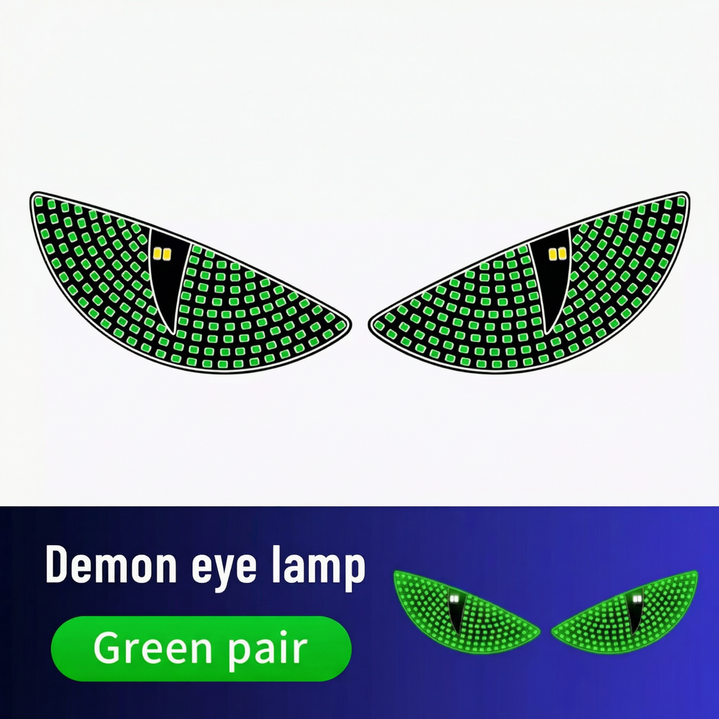 Car LED Devil's Eyes Front Rear Window Expression Light
