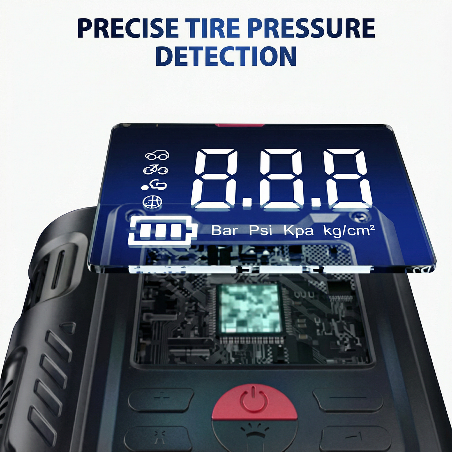 Multi-function tire inflator and jump starter