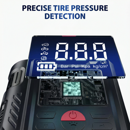 Multi-function tire inflator and jump starter