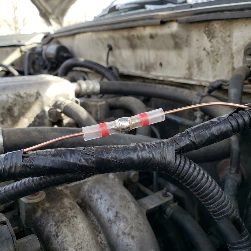 Clean sealed BOLTHUT solder connector splice after repair