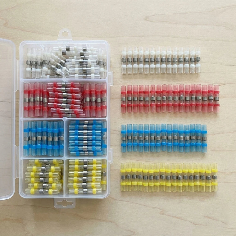 Open BOLTHUT connector case showing four color-coded sizes