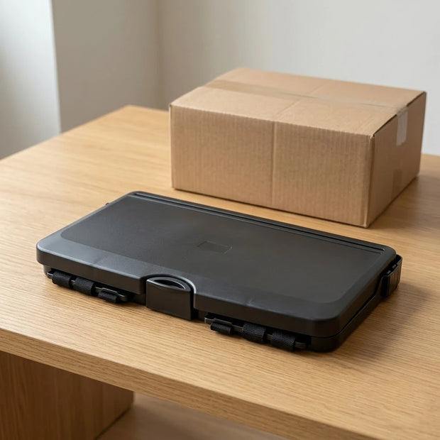 A BOLTHUT folding tray table packaged and ready to ship