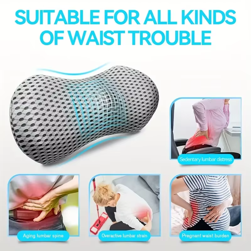 Ergonomic Memory Foam Lumbar Pillow