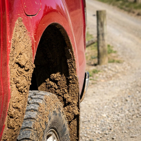 Truck owners with muddy wheel wells
